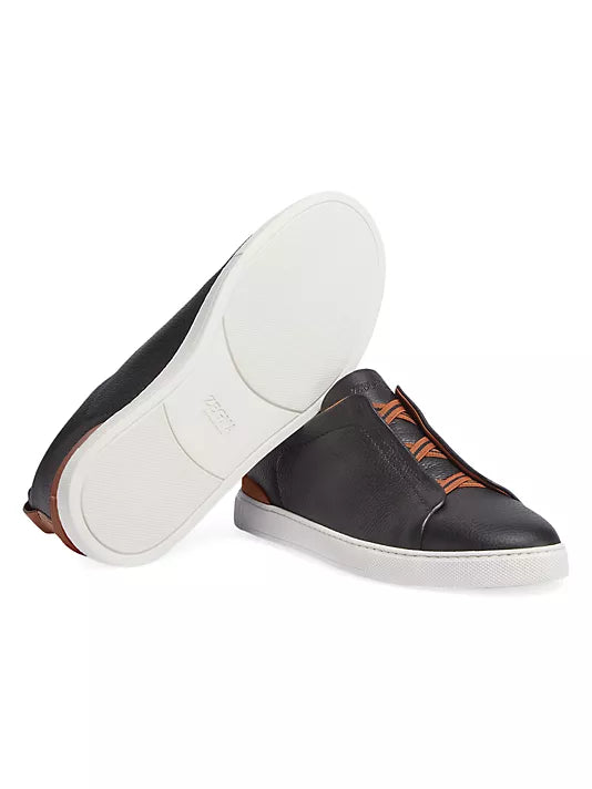 ZEGNA BLK/VIC LEATHER TRIPLE STITCH – Bratteli Family Stores