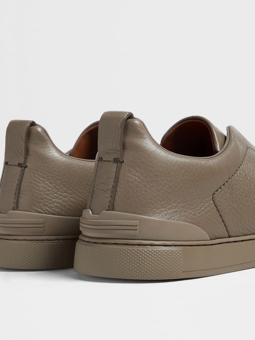 ZEGNA OLIVE GRN TRIPLE STITCH SNEAKER – Bratteli Family Stores